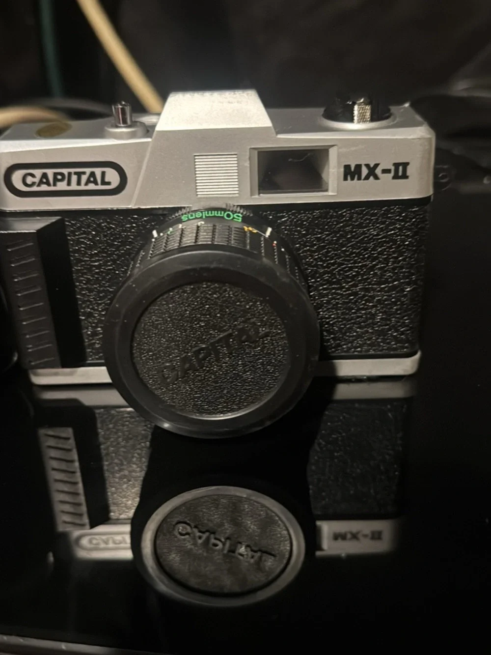 Capital MX-II 35mm Film Camera in Black and Silver with Carry Case